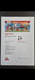 4 toegangskaarten voor attractiepark Slagharen, Twee personen, Ticket of Toegangskaart