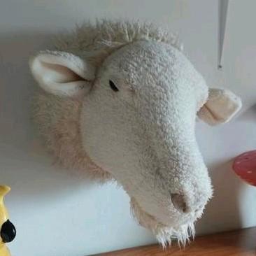 Dierenkop schaap, Kinderen en Baby's, Kinderkamer | Inrichting en Decoratie, Zo goed als nieuw, Wanddecoratie, Ophalen of Verzenden