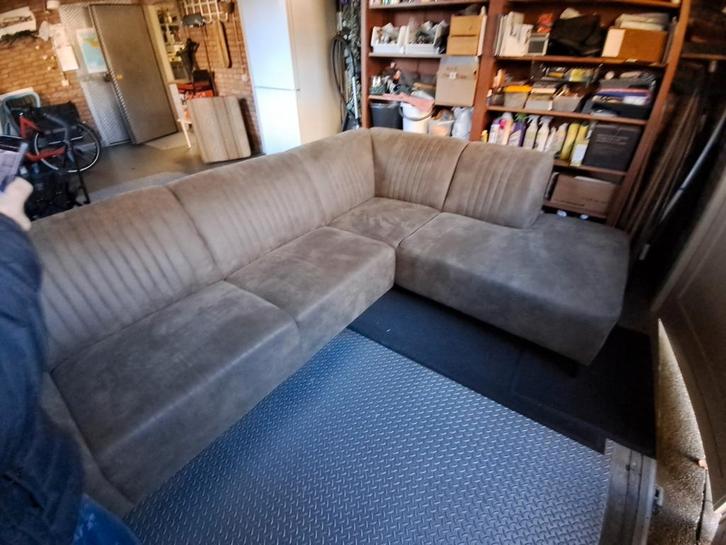 Hoekbank olijfgroen, Huis en Inrichting, Banken | Bankstellen, Zo goed als nieuw, Vierpersoons of meer, 150 cm of meer, Ophalen of Verzenden