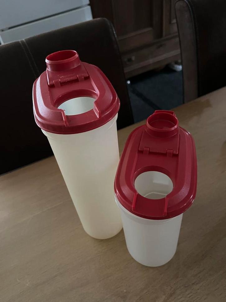 Tupperware Sapkannen Set, Huis en Inrichting, Keuken | Tupperware, Gebruikt, Beker of Kan, Wit, Ophalen of Verzenden