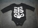 Carnaval baby romper skelet maat 68-74, Kinderen en Baby's, Carnavalskleding en Verkleedspullen, Ophalen, Zo goed als nieuw, 104 of kleiner