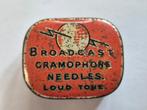 Broadcast Gramophone Grammofoon naalden blikje, Ophalen of Verzenden, Gebruikt, Overige, Overige merken