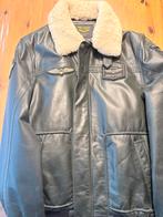 PME Legend Leren Jas (zwart) met Shearling Kraag, Kleding | Heren, Jassen | Winter, Zwart, Ophalen of Verzenden, Pme Legend, Maat 56/58 (XL)