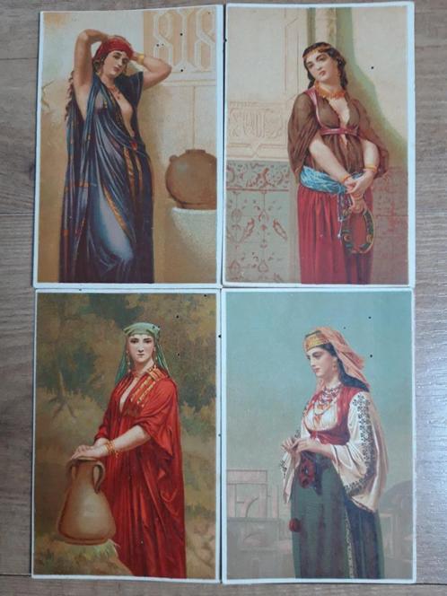 Franse Reclamekaarten - mooie vrouwen - 1900, Verzamelen, Ansichtkaarten | Themakaarten, Ongelopen, Voor 1920, Overige thema's