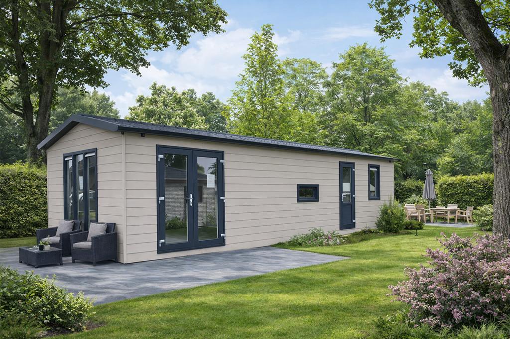 Luxe chalet Victoria te koop 4,00 x 12,50 meter, Caravans en Kamperen, Stacaravans