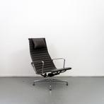 3x Vitra Eames EA 124 Fauteuil Donkerbruin Leer – Chroom