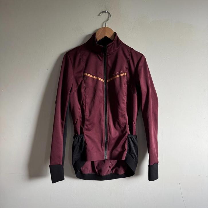 Donkerrode damesfietsjack met rits in maat 38, Sport en Fitness, Wielrennen, Zo goed als nieuw, Kleding, Ophalen of Verzenden