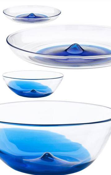 Ikea Stockholm Glazen Schaal en Onderbord - Gunnel Sahlin beschikbaar voor biedingen