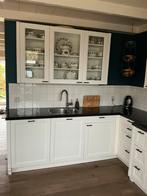 Massief houten landelijke ALNO hoekkeuken 250 x 400 cm., Huis en Inrichting, Keuken | Complete keukens, Ophalen, Gebruikt, Wit