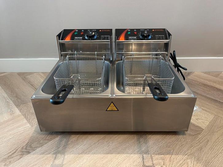 Dubbele friteuse 2x6 liter nieuw. Pizzeria/camping. horeca, Witgoed en Apparatuur, Frituurpannen, Nieuw, 4 liter of meer, Ophalen of Verzenden