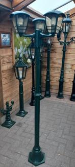 Nieuw alum 3-kroon paal en alum wandarmen met 6-kantkap ass., Ophalen, Zo goed als nieuw, Aluminium, Staande lamp