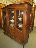 Barok eiken vitrinekast servies keukenkast queen anne stijl, Huis en Inrichting, Kasten | Vitrinekasten, Eikenhout, 150 tot 200 cm