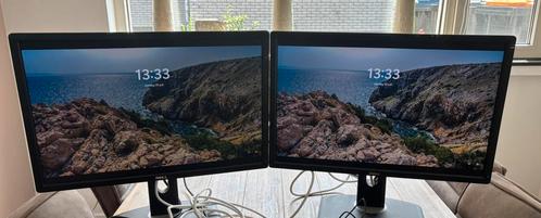 Beeldscherm 2x Dell U2412M + kabels, Computers en Software, Monitoren, Gebruikt, 60 Hz of minder, USB-C, LED, Ophalen