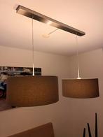 Duo Hanglamp Taupe - Dimbaar, Huis en Inrichting, Ophalen, Zo goed als nieuw, Stof, Minder dan 50 cm