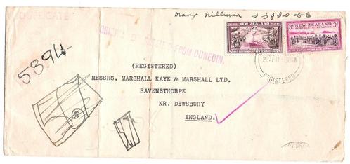 Nieuw Zeeland 1930 782 naar  Engeland, Postzegels en Munten, Brieven en Enveloppen | Buitenland, Envelop, Ophalen of Verzenden