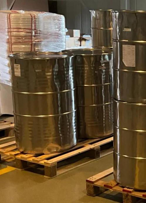Mooie RVS 200L drum met deksel en klemring., Hobby en Vrije tijd, Overige Hobby en Vrije tijd, Gebruikt, Ophalen
