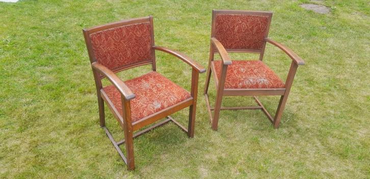 2 oude, brocante stoelen., Antiek en Kunst, Curiosa en Brocante, Ophalen