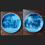 Paard & wagen, Hoefsmid. Delfts blauw, 1970., Antiek en Kunst, Antiek | Wandborden en Tegels, Ophalen of Verzenden