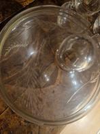 Vintage Glazen Servies met Gravering, Gebruikt, Ophalen of Verzenden, Glas, Overige stijlen