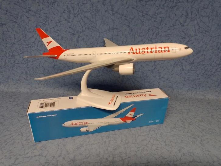 Boeing 777-200 Austrian (nieuw), Hobby en Vrije tijd, Modelbouw | Vliegtuigen en Helikopters, Nieuw, 1:200 of kleiner, Overige merken