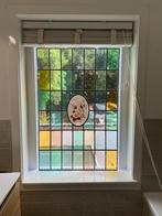Onbeschadigd! Prachtig glas in lood raam / paneel, Ophalen, Gebruikt, Minder dan 80 cm, Glas in lood