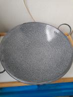 emaille wok, Ophalen of Verzenden, Zo goed als nieuw, Gietijzer, Wok