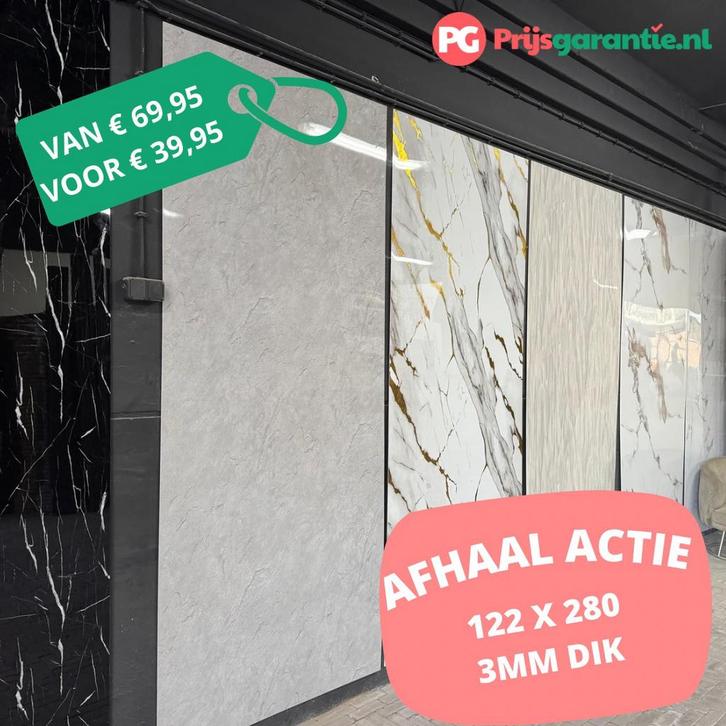 Mega actie marmeren wandpanelen! Alle kleuren voor €39,95, Huis en Inrichting, Woonaccessoires | Wanddecoraties, Nieuw, Ophalen