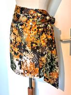 Wikkelrok Never Fully Dressed rok NFD 36 zwart oranje groen, Verzenden, Zwart, Zo goed als nieuw, Maat 36 (S)