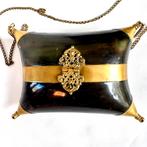 Jaren 30 messing en hoorn kussentasje, avondtasje, tasje, Antiek en Kunst, Antiek | Kleding en Accessoires, Ophalen of Verzenden