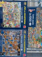 4 Jan van Haasteren puzzels (3 dozen), Ophalen, 500 t/m 1500 stukjes, Zo goed als nieuw