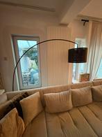 IKEA SKÄFTET booglamp + NYMÖ kap zwart goud, zgan, Huis en Inrichting, Lampen | Vloerlampen, Ophalen, Zo goed als nieuw, 150 tot 200 cm