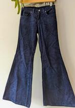 Vintage flared flare corduroy broek maat 36, Lang, Blauw, Ophalen of Verzenden, Zo goed als nieuw