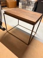 Sidetable, ijzeren frame met wengé masieve plank, Ophalen, Gebruikt, 100 tot 150 cm, Metaal