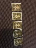 5x Wilhelmina Postzegels, Postzegels en Munten, Postzegels | Nederland, Ophalen of Verzenden, T/m 1940, Gestempeld