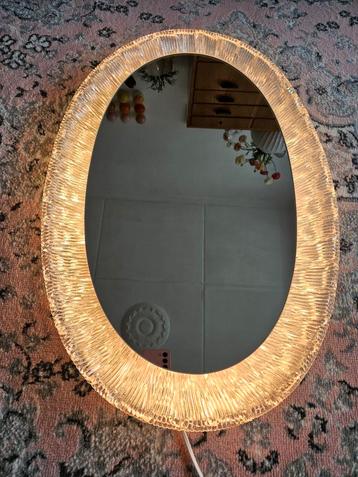 Vintage design 70s Hillebrand verlichte spiegel   beschikbaar voor biedingen