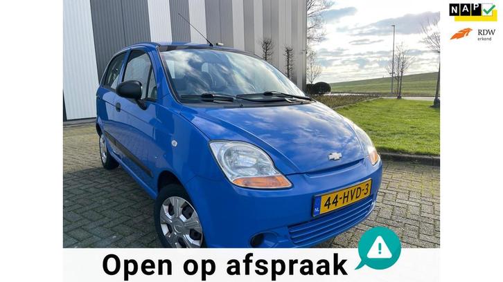 Chevrolet Matiz 0.8 Spirit Lage KM-Airco-ElekRamen-2 Sleutel, Auto's, Chevrolet, Bedrijf, Te koop, Matiz, ABS, Airbags, Airconditioning