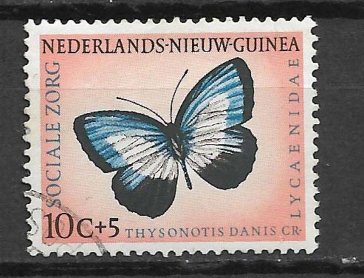 Nederlands Nieuw Guinea 1960 Sociale zorg vlinder, Postzegels en Munten, Postzegels | Nederlands-Indië en Nieuw-Guinea, Gestempeld