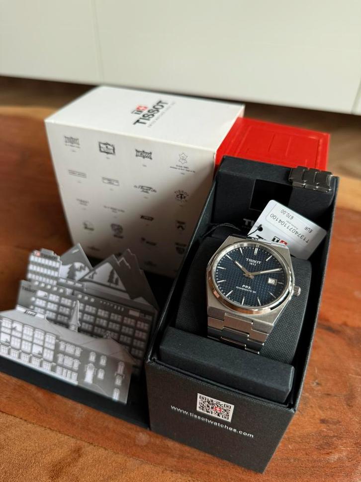 Tissot PRX Powermatic 80 - Blauw 40mm, Sieraden, Tassen en Uiterlijk, Horloges | Heren, Zo goed als nieuw, Polshorloge, Overige merken