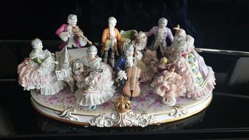 Porseleinen Muziekscène Figurine 50cm beschikbaar voor biedingen