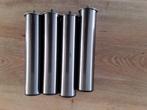 4 nieuwe stalen bed poten. 23/24 cm hoog 5 cm doorsnede yisk, Ophalen of Verzenden, Nieuw, Overige typen, Rvs