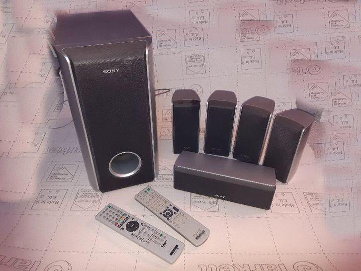 Sony Home cinema 5.1 & DVD & HDD Recorder, Audio, Tv en Foto, Home Cinema-sets, Gebruikt, Dvd-speler, Soundbar, 70 watt of meer