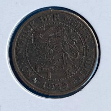 2,5 Cent / Halve Stuiver uit 1929 van Wilhelmina beschikbaar voor biedingen
