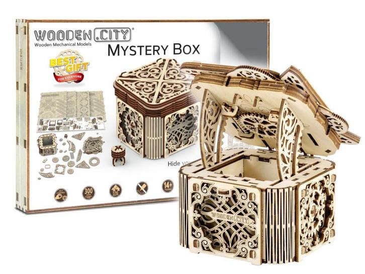 3D Houten Puzzel Mystery Box - DIY Wood Builds, Hobby en Vrije tijd, Denksport en Puzzels, Nieuw, Rubik's of 3D-puzzel, Minder dan 500 stukjes