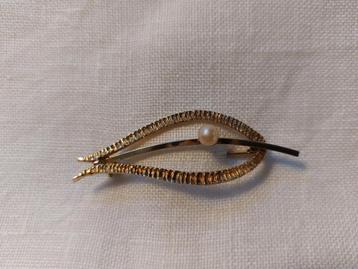 Prachtige broche doublé cultivé parel beschikbaar voor biedingen
