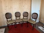 Set van 4 Antieke Stoelen met Rotan Rugleuning, Ophalen