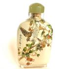 Antieke Chinese handbeschilderde snuif fles /jade dop, Antiek en Kunst, Curiosa en Brocante, Ophalen of Verzenden