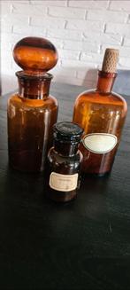 Apothekers flessen 3x decoratief, Antiek en Kunst, Antiek | Glas en Kristal, Ophalen of Verzenden