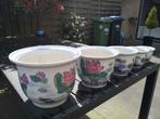 Set van 5 Bloempotten – Stijlvol & Stevig!, Rond, Nieuw, Minder dan 25 cm, Aardewerk