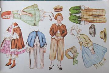 nieuw set van 6 kaarten DILLY DOLLIES cut outs, 26x17 cm. beschikbaar voor biedingen