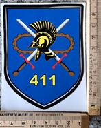 Sticker 411 Pantser Pantsergeniecompagnie logo embleem, Ophalen of Verzenden, Zo goed als nieuw, Overige typen
